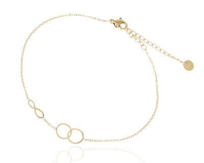 Bransoleta na nogę ringi nieskończoność