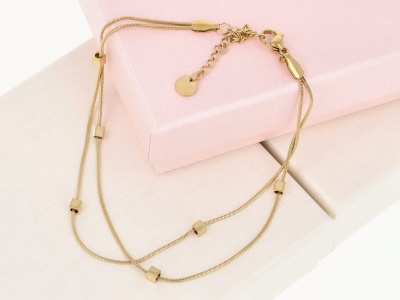 Bransoleta na nogę podwójna kostka