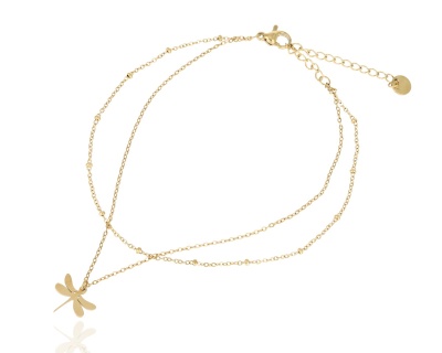 Bransoleta na nogę podwójna ważka