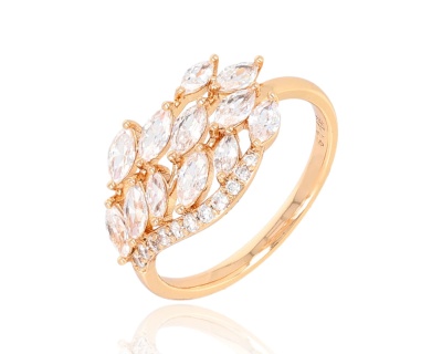 Pierścionek łezki kryształki