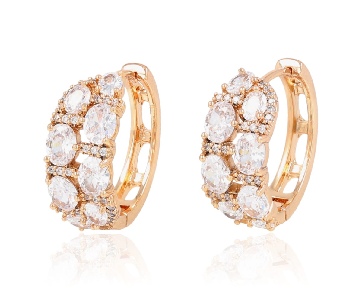 Kolczyki koła kryształki