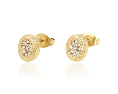 Kolczyki owalne z cyrkoniami