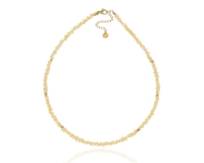 Naszyjnik kryształki beżowe