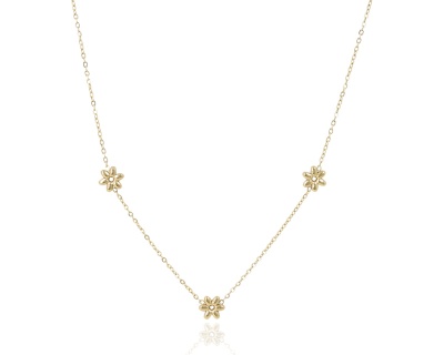 Naszyjnik trzy kwiatki