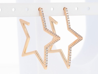 Kolczyki gwiazdy geometryczne 