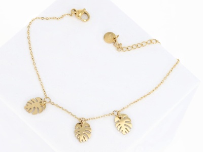 Bransoleta liście monstera 