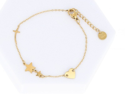 Bransoleta celebrytka 4 ozdoby