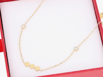 Naszyjnik romby cyrkonie