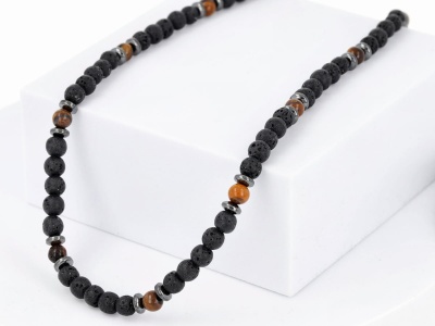 Naszyjnik męski TYGRYSIE OKO