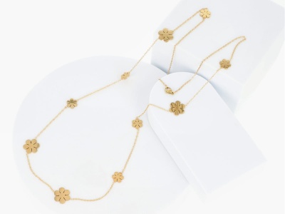 Naszyjnik długi kwiatki