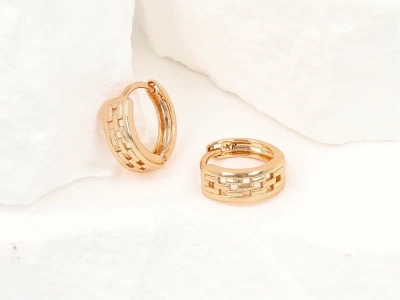 Kolczyki złote ażurowe