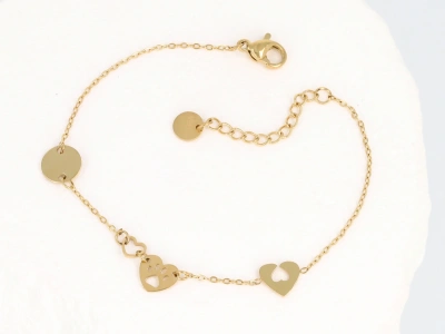 Bransoleta celebrytka serca