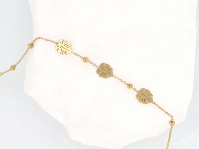 Bransoleta liście monstera 