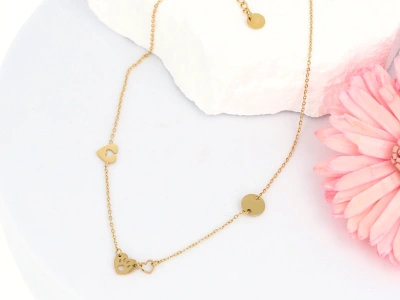 Naszyjnik celebrytka serca ażur