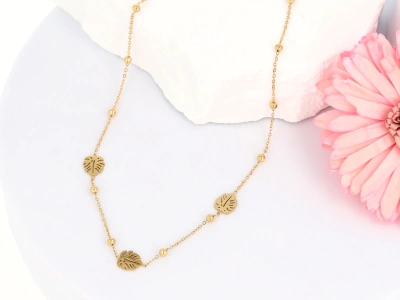 Naszyjnik liście monstera 