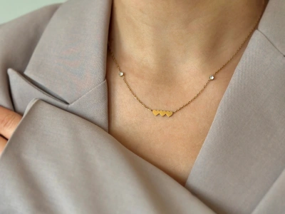 Naszyjnik trzy serca 