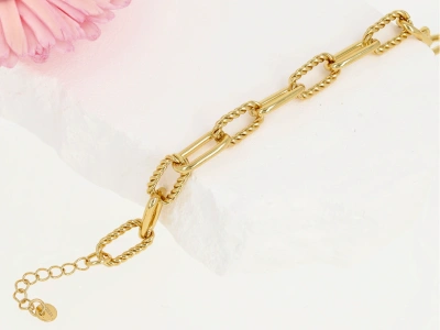 Bransoleta ogniwa grawer i gładkie