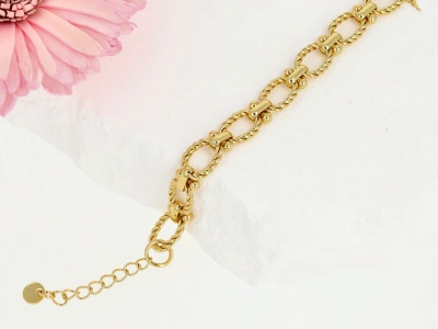 Bransoleta ogniwa owalne grawerowane