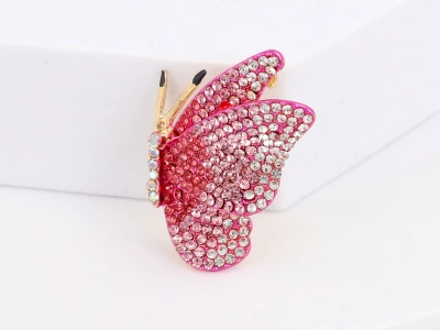 Broszka ważka różowa