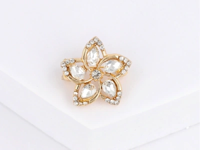 Broszka kwiatek kryształki