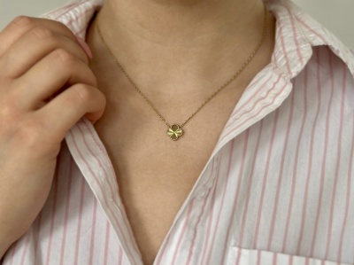 Naszyjnik koniczyna witraż