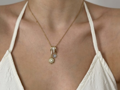 Naszyjnik słońca z cyrkoniami