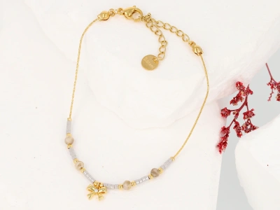 Bransoleta koraliki kokardka