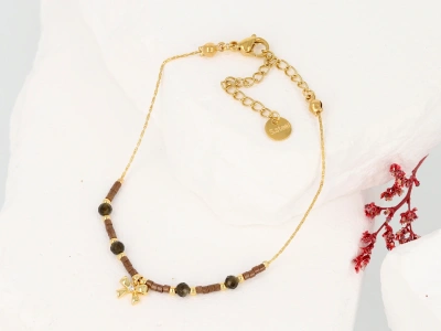 Bransoleta koraliki kokardka 