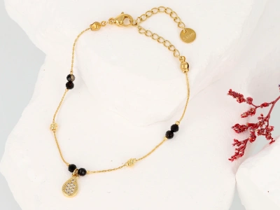 Bransoleta koraliki łezka