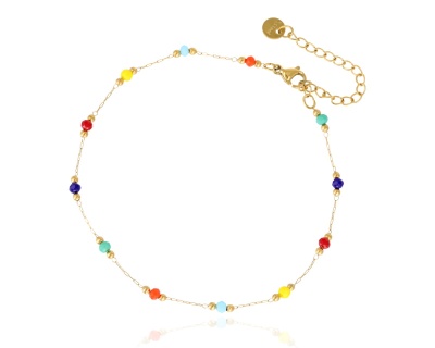 Bransoleta na nogę koraliki  