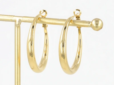 Kolczyki kółka wytłaczane (3,5 cm)