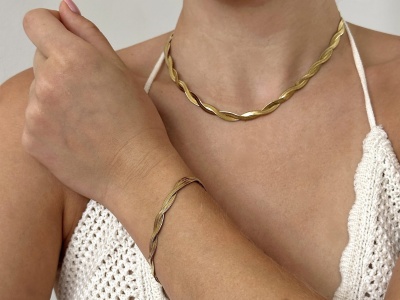 Naszyjnik  żmijka warkocz