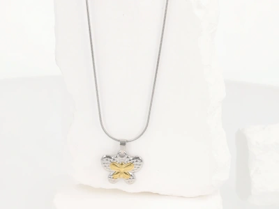 Naszyjnik srebrny motyl