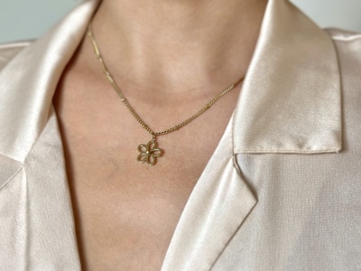 Naszyjnik z kulkami kwiatek