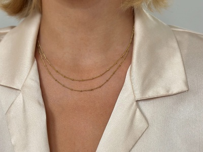 Naszyjnik podwójne łańcuszki