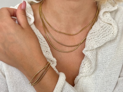 Naszyjnik potrójny żmijki