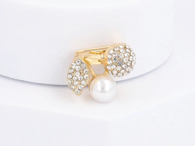 Broszka wiśnie perła