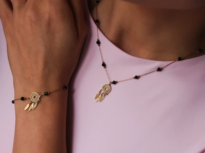 Bransoleta koraliki łapacz snów