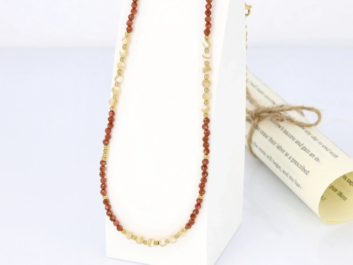 Naszyjnik jaspis brokat