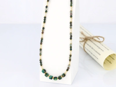 Naszyjnik kamień oliwin zielony perydot