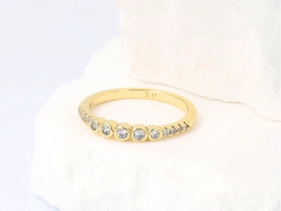 Pierścionek obrączka cyrkonie