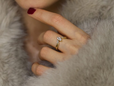 Pierścionek kryształki V