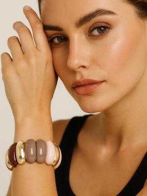 Bransoleta szeroka emalia