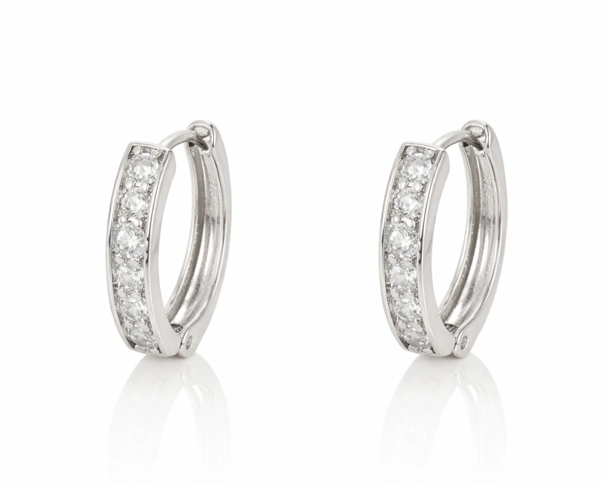 Kolczyki kółeczka srebrne