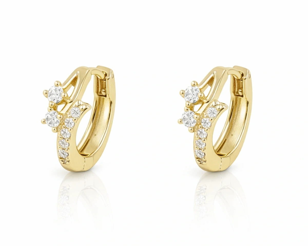 Kolczyki kółeczka zdobione