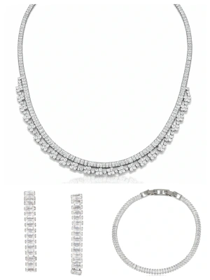 Komplet biżuterii geometryczny