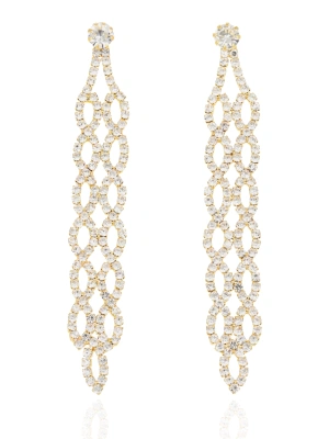 Kolczyki cyrkoniowy splot