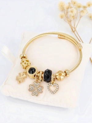 Bransoleta modułowa czarna glamour