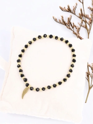 Bransoleta szlifowane kryształy i skrzydło