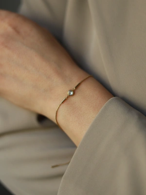 Bransoleta delikatna z białą cyrkonią